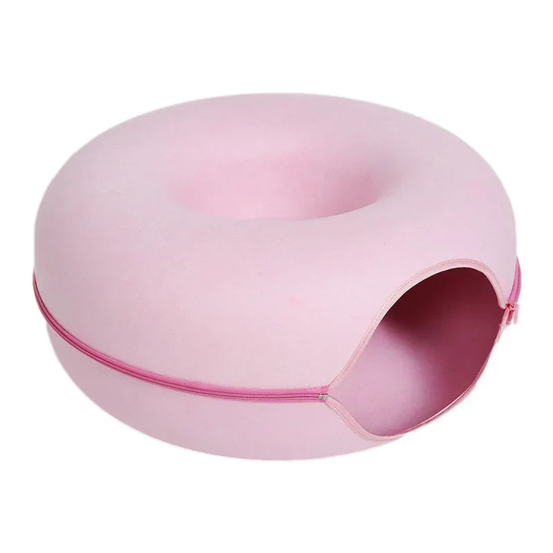 Interactive Tunnel Donut Pet Bed