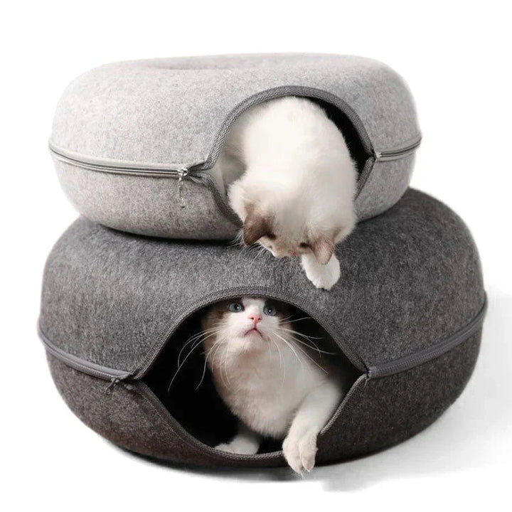 Interactive Tunnel Donut Pet Bed