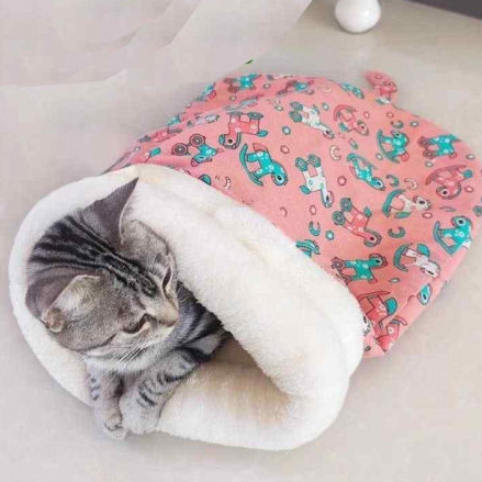 Cozy Plush Small Cat Sleeping Bag