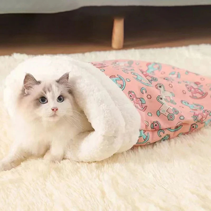 Cozy Plush Small Cat Sleeping Bag